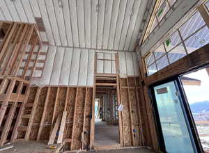 View of closed cell foam insulation