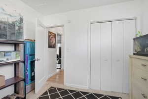 Bedroom with a closet