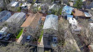 Aerial view of residential area