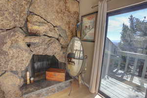 Detailed view of wood finished floors