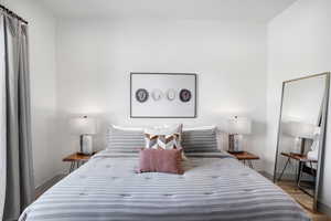 Bedroom with baseboards