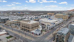 City view with a mountain backdrop