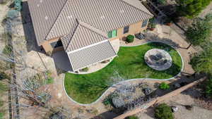 View from above of property