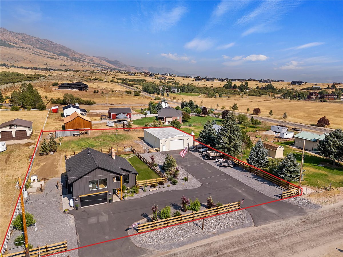View of rural area with property parcel outlined