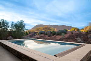 Swimming pool with a mountain view