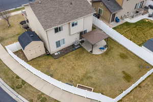 View from above of property