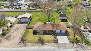 Aerial view of residential area