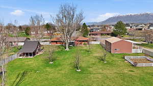 Aerial view of residential area