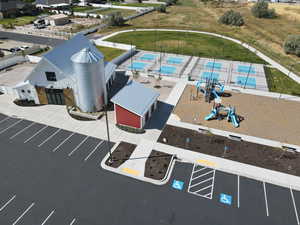 Aerial view of a recreational park