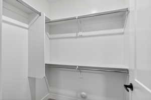 View of walk in closet