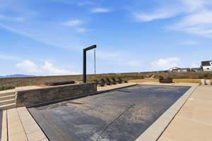 View of pool featuring patio surround
