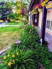 Exterior view of brick siding