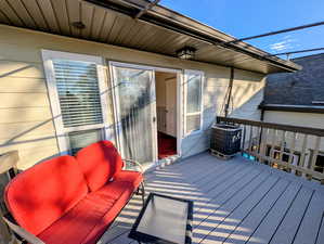 View of wooden terrace