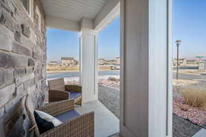 Entryway with a residential view