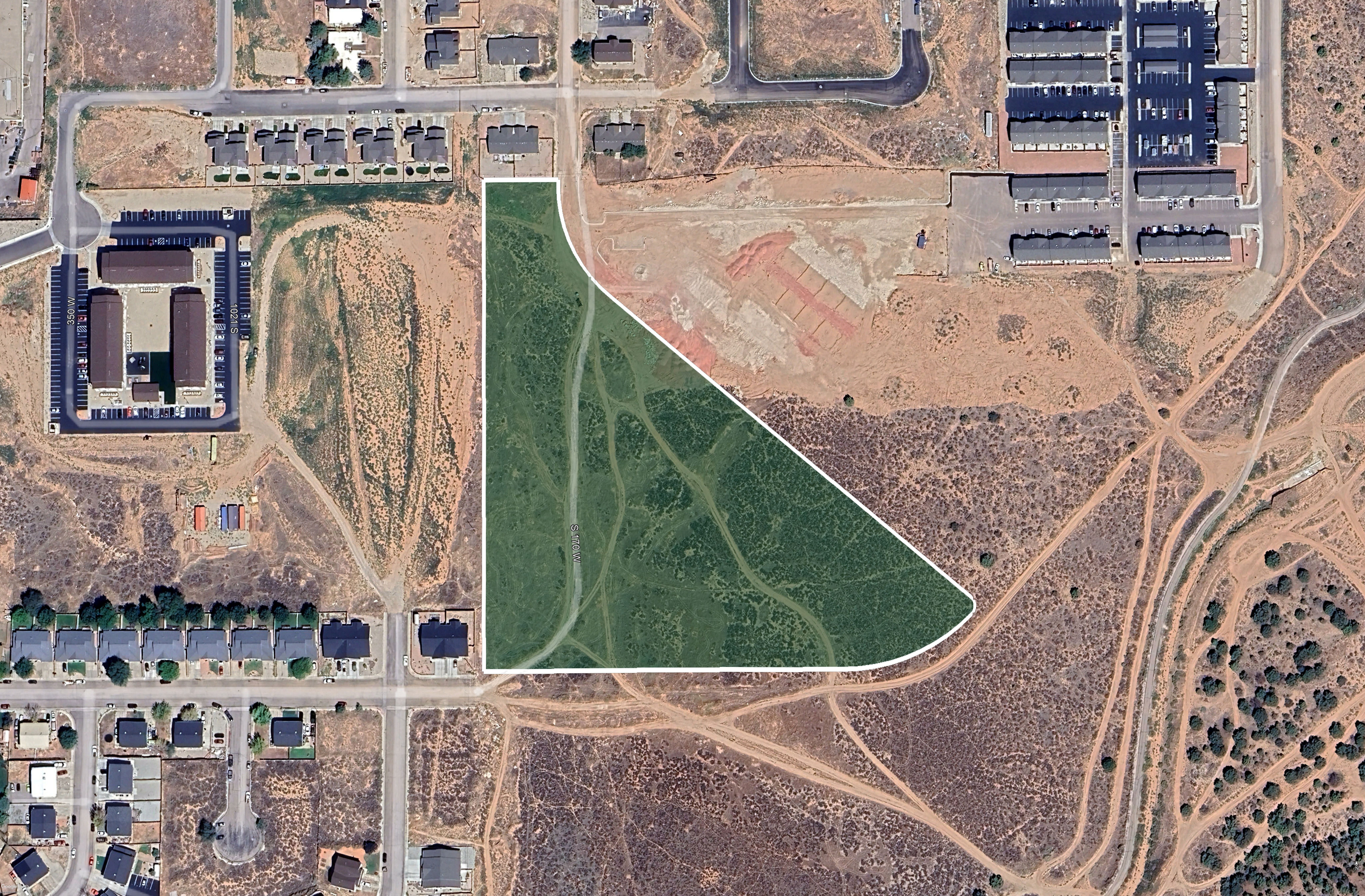 Aerial overview of property's location