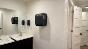 Bathroom featuring double vanity