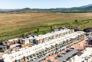 Bird's eye view of a mountain backdrop