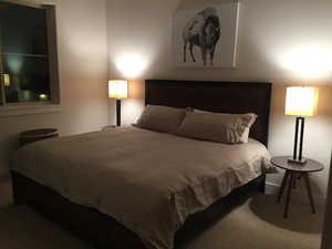 View of carpeted bedroom