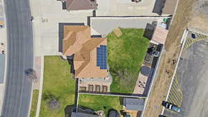 Aerial view of residential area