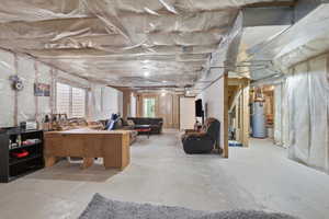 Below grade area with gas water heater