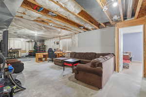 View of unfinished basement