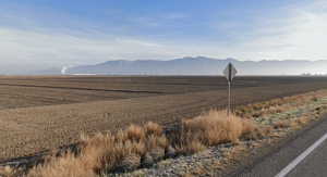 View of mountain background with rural landscape