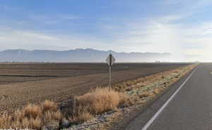 Mountain view with rural landscape
