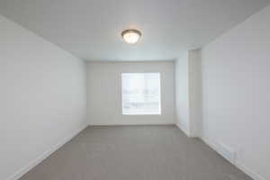 Unfurnished room featuring carpet floors and baseboards