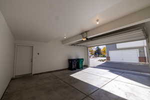 Garage with baseboards