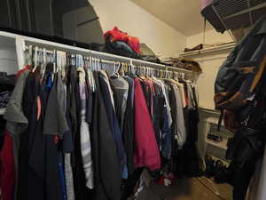 View of walk in closet