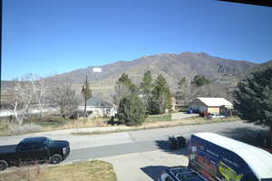View of mountain backdrop out of office