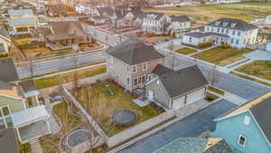 Aerial view of residential area