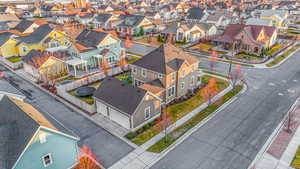 Aerial view of residential area