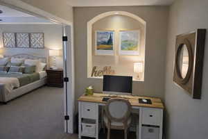 Office space featuring carpet