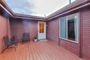 View of wooden terrace