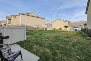 View of yard featuring a mountain view and a residential view