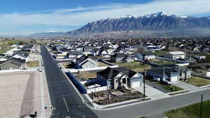 Mountain view with nearby suburban area