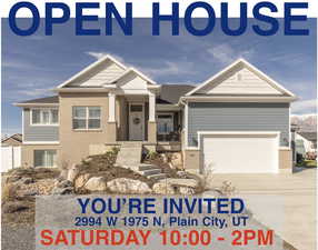 Open House Advertisement. Indicating the property address and viewing schedule