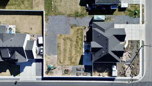 Aerial view of residential area