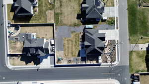 Aerial view of residential area