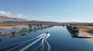 Water view with a mountain backdrop
