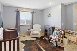 Bedroom featuring recessed lighting