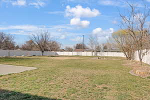 View of fenced yard