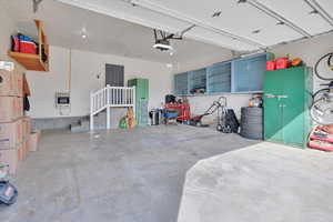 Garage with heating unit