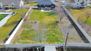 Aerial view of residential area