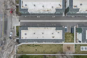 Bird's eye view from above.