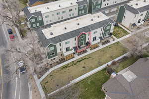 Aerial view of residential area.
