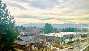 View of mountain background from bedroom