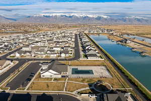 Aerial perspective of Stillwater Community amenities including clubhouse, gym, and pool