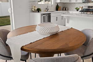 Detailed view of dining space